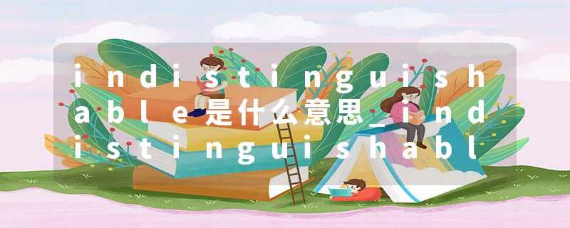 indistinguishable是什么意思_indistinguishable的