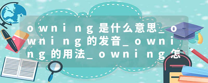 owning是什么意思_owning的发音_owning的用法_owning怎么记_owning翻译