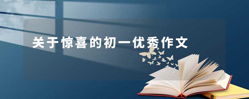 关于惊喜的初一优秀作文
