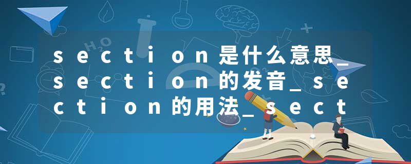 section是什么意思_section的发音_section的用法_section怎么记_section翻译