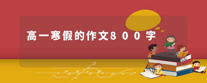 高一寒假的作文800字