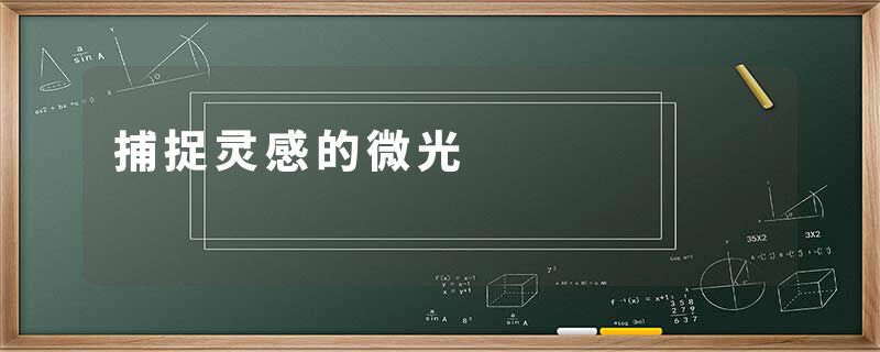 捕捉灵感的微光