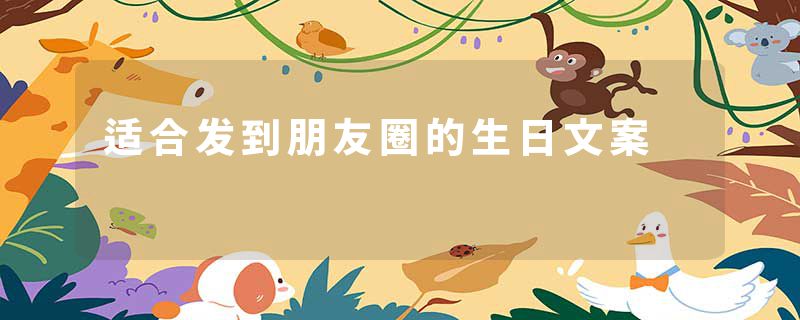 适合发到朋友圈的生日文案