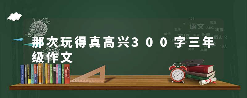 那次玩得真高兴300字三年级作文